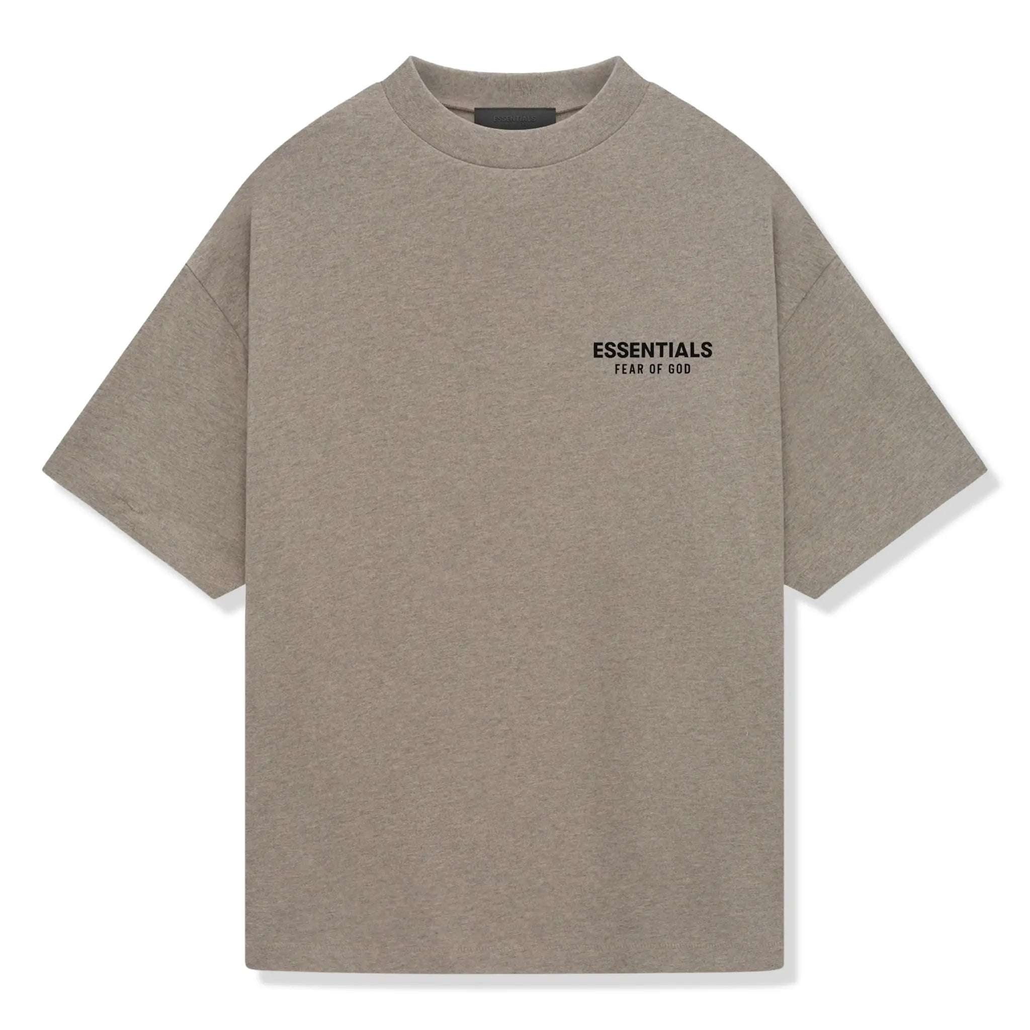 Front View Fear Of God Essentials Jersey Crewneck Heather Grey T Shirt 125HO244369F